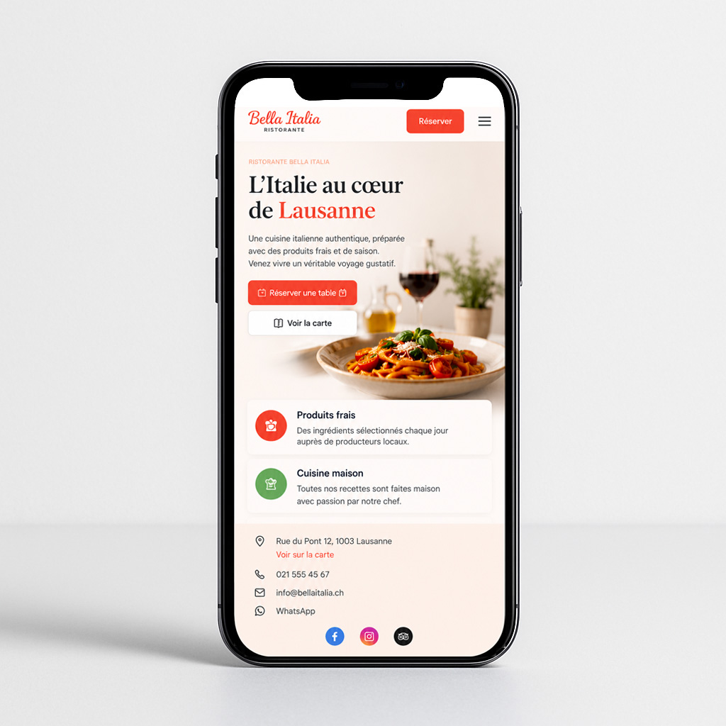Même page d'accueil en version mobile sur smartphone