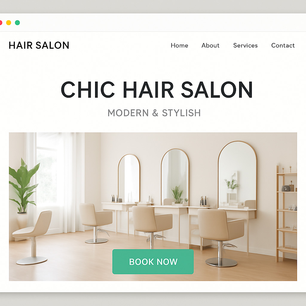 Site salon de coiffure avec prise de rendez-vous en ligne — réalisation pagepascher.ch