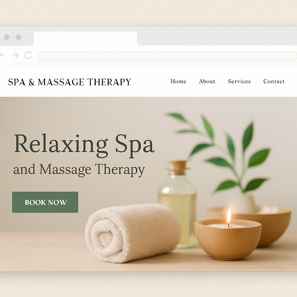 Site institut de massage et spa avec réservation — réalisation pagepascher.ch