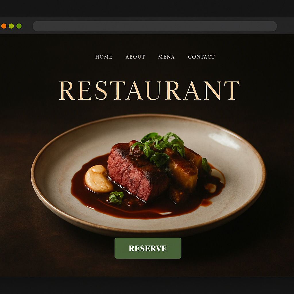 Site vitrine restaurant : menu en ligne et réservation — réalisation pagepascher.ch